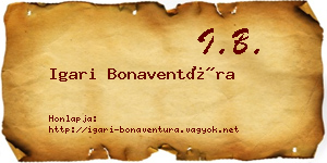Igari Bonaventúra névjegykártya